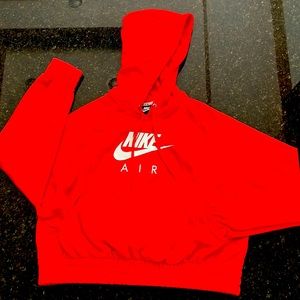 Women’s Nike crop hoodie- dark orange- size Large- only worn 1 time!